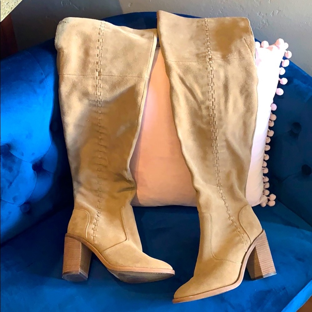 Vince Camuto Morra knee boots in khaki